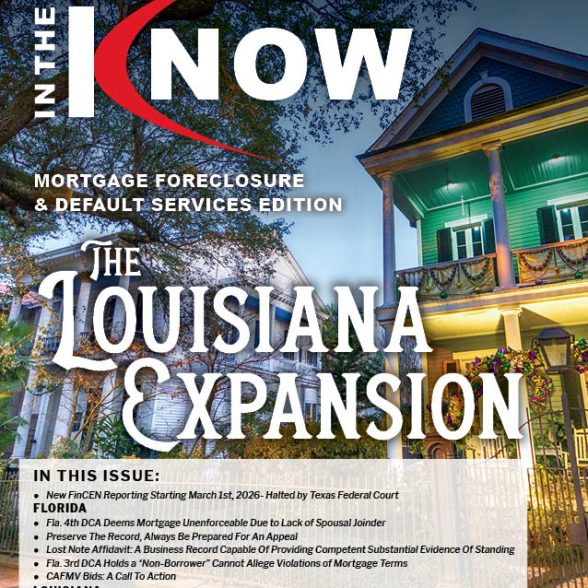 Mortgage Foreclosure & Default Services Newsletter: Q1 2026 Edition